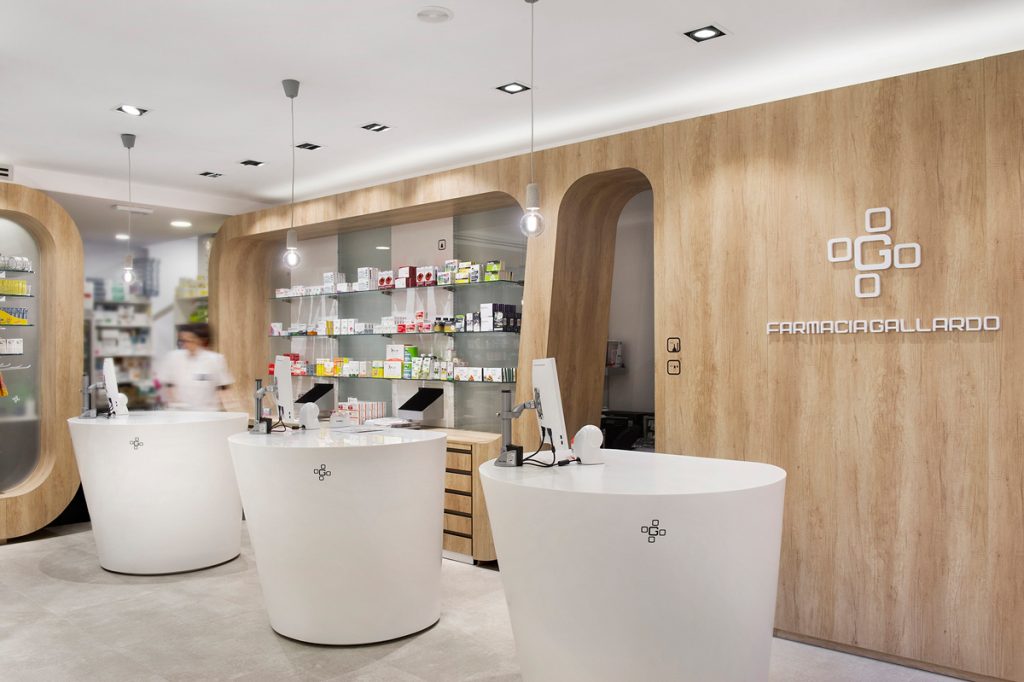Mostradores de farmacia ideas de diseño