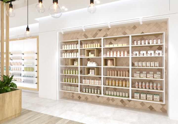 Estantería para farmacia.