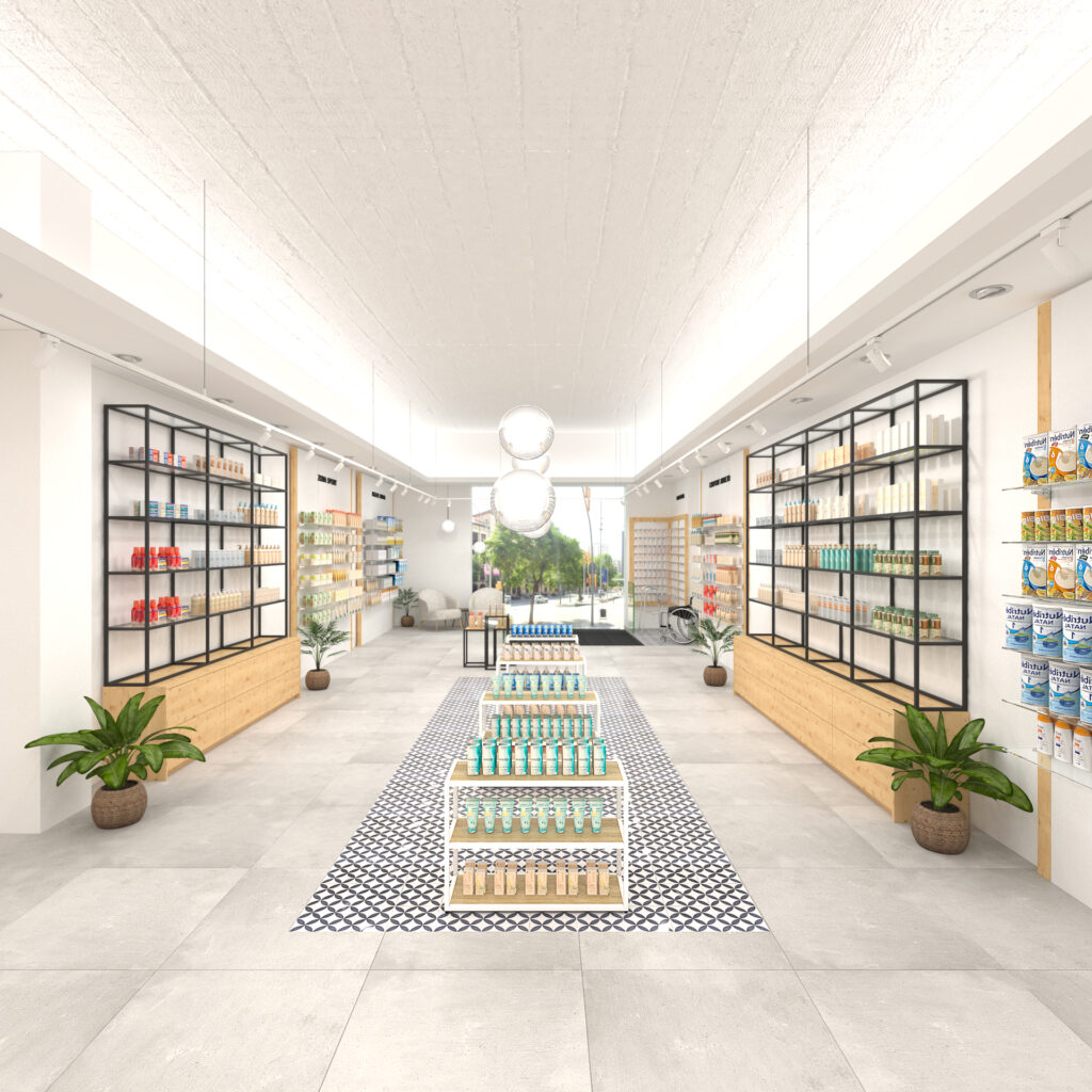 Interiorismo para farmacias.
