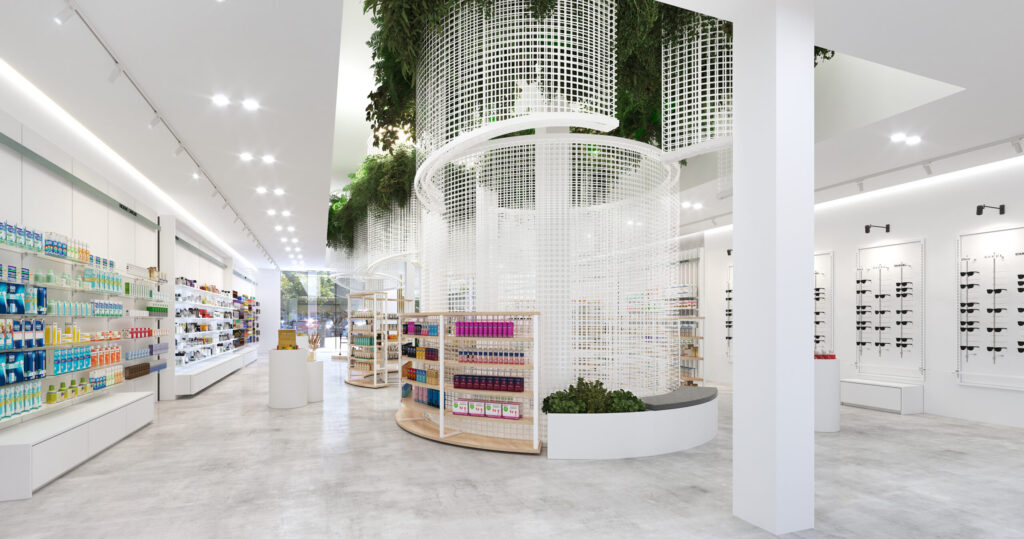 Diseño en 3D para farmacias.