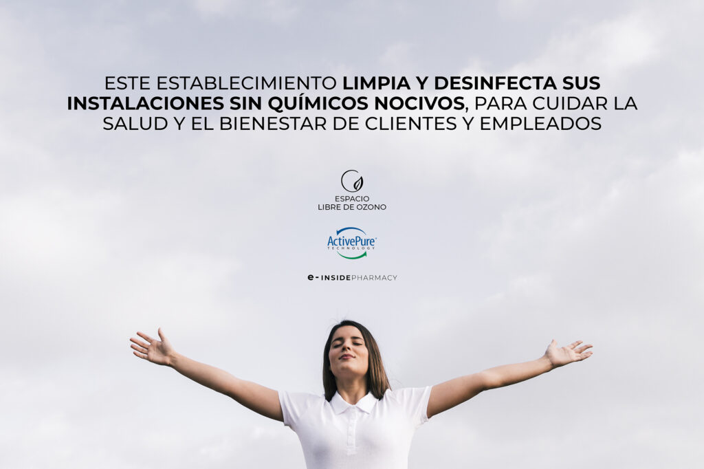 Distintivo para farmacias con purificador de aire